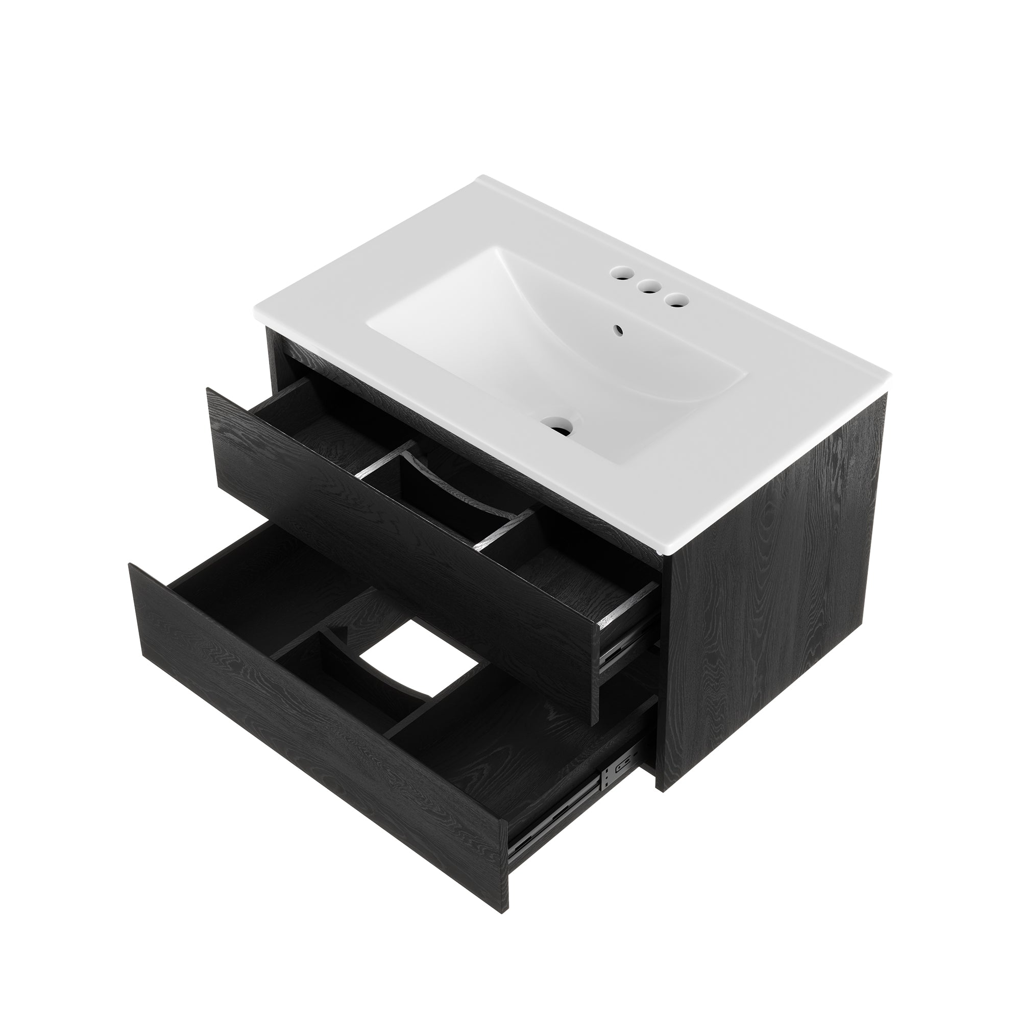 DeerValley DV-1BV0600W Shaker Bathroom Vanity, Integrated Sink & Space-Saving