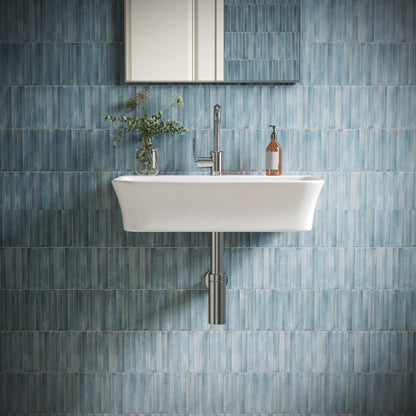DeerValley DV-1WS0476 Wall Mounted Sink Vitreous China Rectangular Basin with Overflow