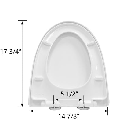 DeerValley Bath DeerValley DV-F636S11 Quick-Release Slow-Close Plastic Elongated Polypropylene Toilet Seat (Fit with DV-1F52636) Toilet Seats