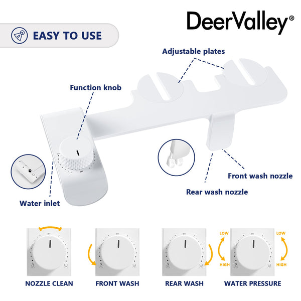 DeerValley DV-1B0093 Elongated Toilet Seat Bidet