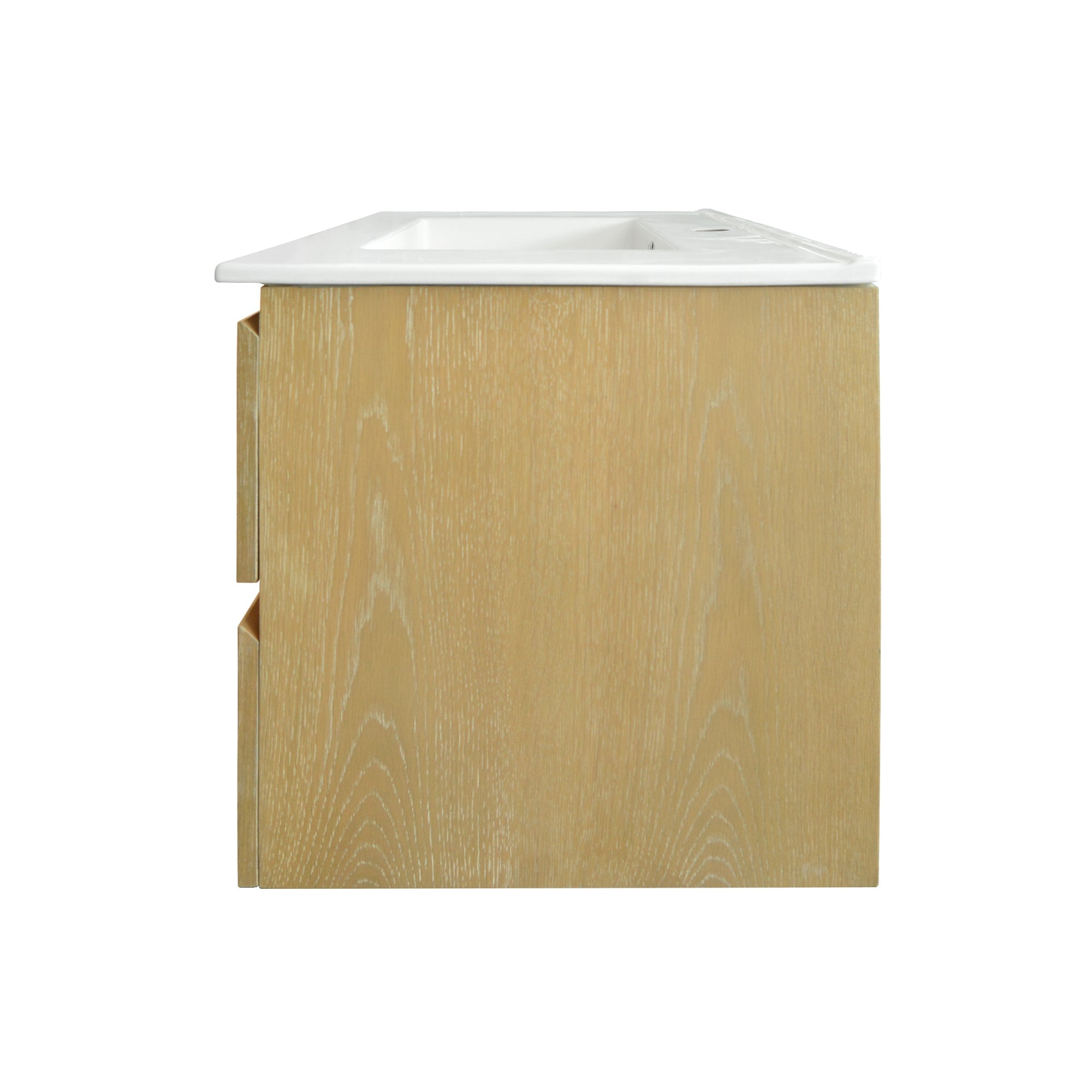 30" Rectangular Bathroom Vanity, with Ceramic Sink Wall-Mounting