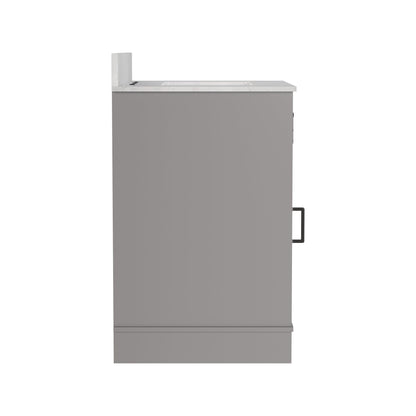 30" Rectangular Bathroom Vanity, with Ceramic Sink Top Set-up