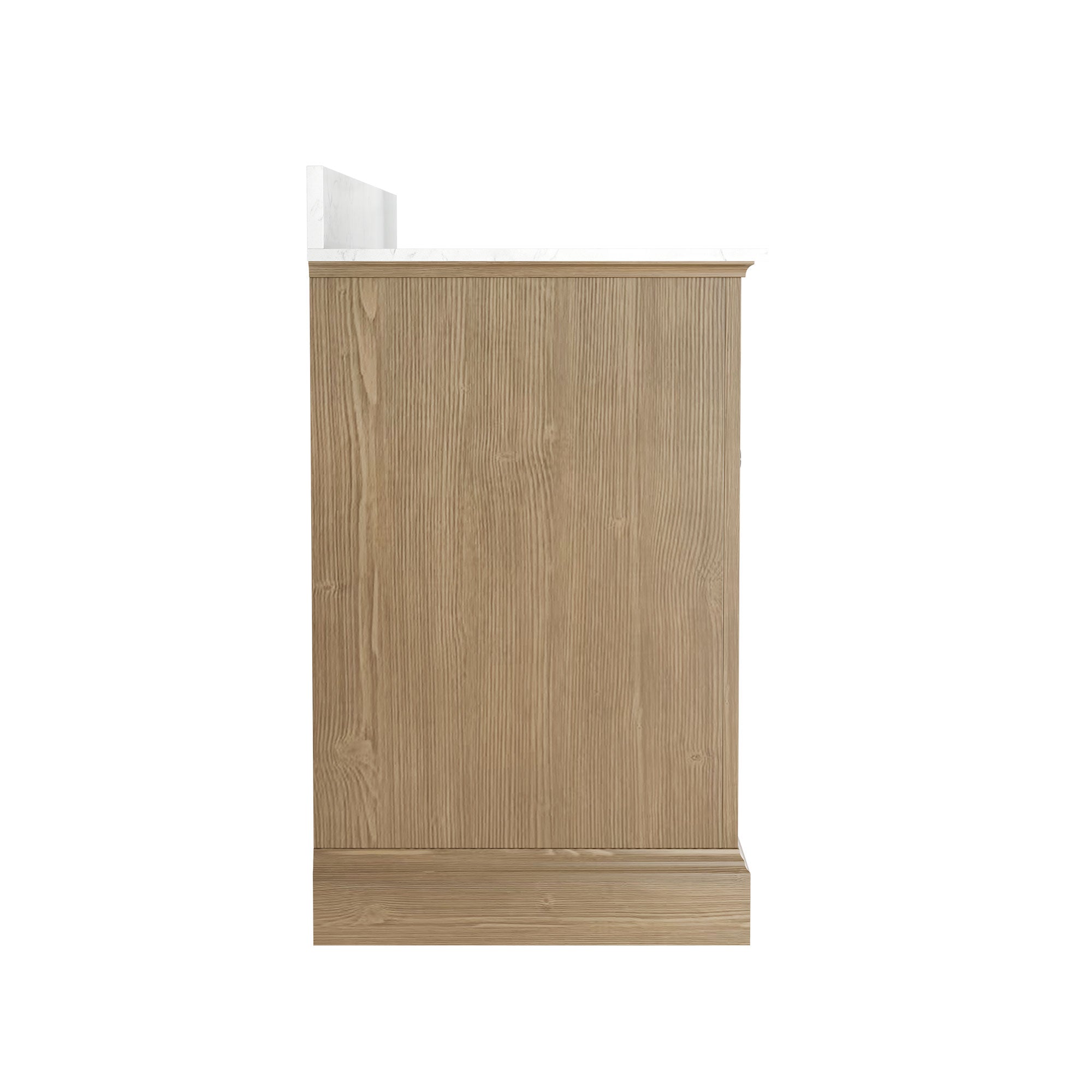 DeerValley DV-1BV0158NW Double Sink Vanity, Natural Oak Soft-Close Drawers & Doors, 72-in Pre-assembled