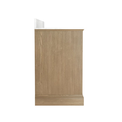 DeerValley DV-1BV0158NW Double Sink Vanity, Natural Oak Soft-Close Drawers & Doors, 72-in Pre-assembled