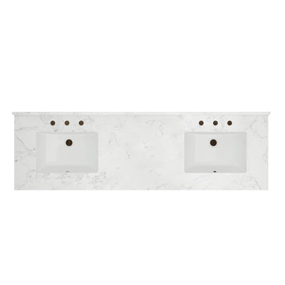 DeerValley DV-1BV0158NW Double Sink Vanity, Natural Oak Soft-Close Drawers & Doors, 72-in Pre-assembled