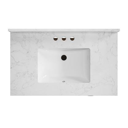 DeerValley DV-1BV0541NW Farmhouse Vanity, Natural Oak Rattan Accent, 36-in Assembled