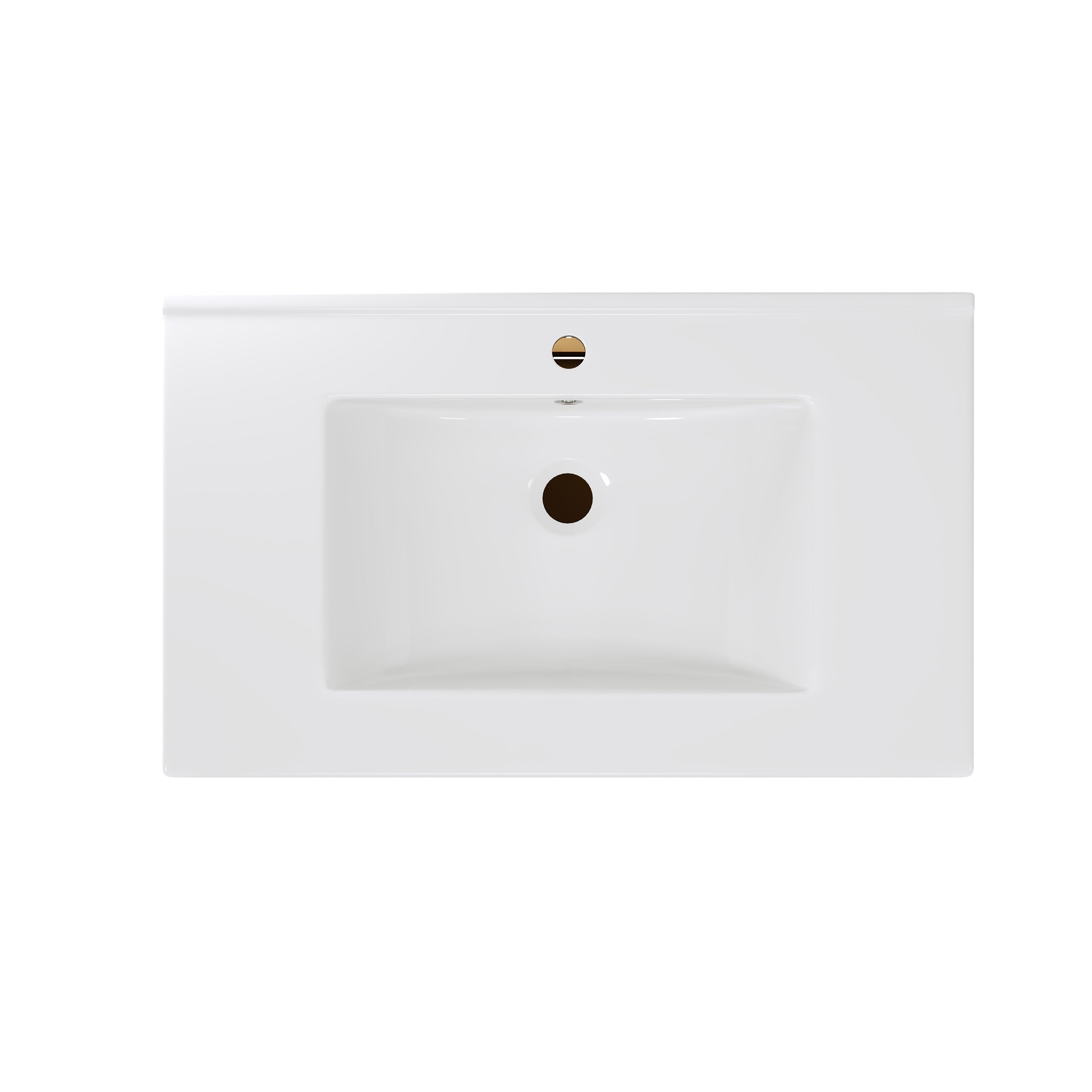 Deervalve DV-1BV0558NW Modern Wall-Mounted Single Bathroom Vanity with Ceramic Top