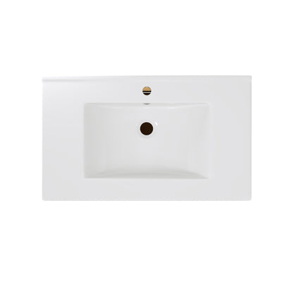 Deervalve DV-1BV0558NW Modern Wall-Mounted Single Bathroom Vanity with Ceramic Top