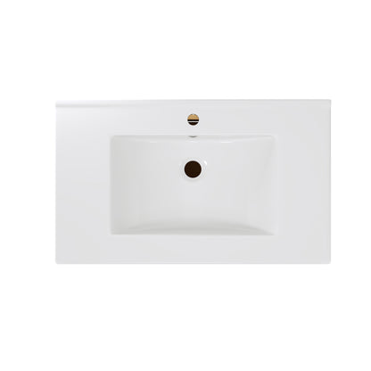 Deervalve DV-1BV0558NW Modern Wall-Mounted Single Bathroom Vanity with Ceramic Top