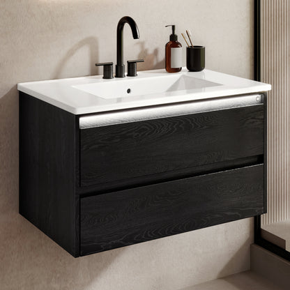 DeerValley DV-1BV0601B Shaker Bathroom Vanity, Integrated Sink & Space-Saving