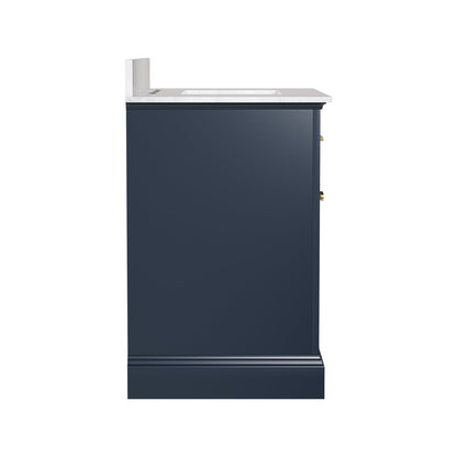 36" Rectangular Bathroom Vanity, with Ceramic Sink Top Set-up