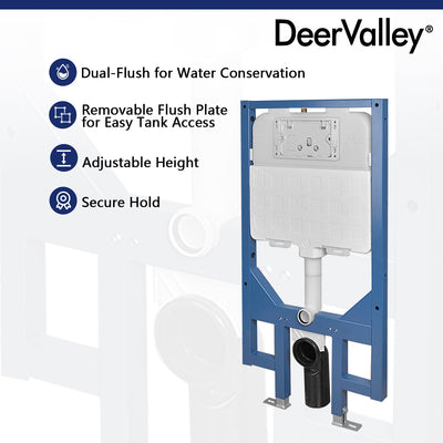 DeerValley Concealed In-Wall Toilet Tank(Fit With DV-1F0069/DV-1F0070),DV-1C0087