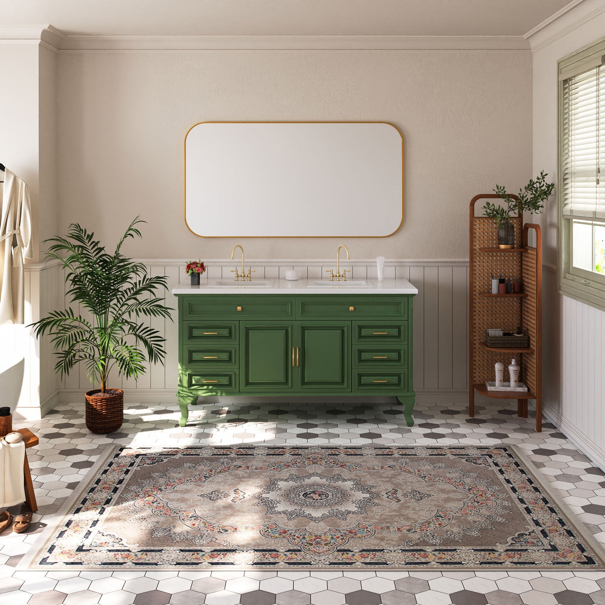 17.72" Rectangular Drop-in Bathroom Sink, Overflow Hole