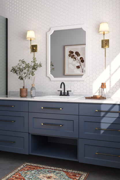 18.12" Rectangular Drop-in Bathroom Sink, Overflow Hole