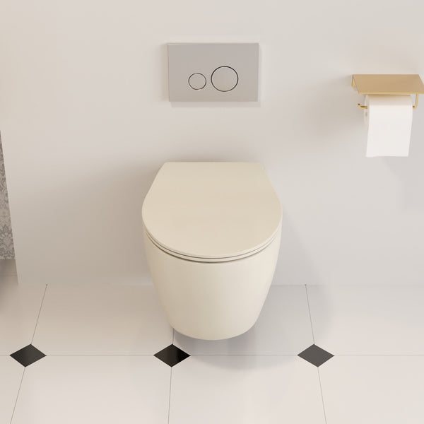 LIBERTY Wall-Hung Elongated Toilet, 1.1/1.6GPF Dual-Flush  with Multiple Colors