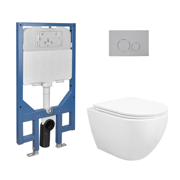 DeerValley Bath LIBERTY Wall-Hung Elongated Toilet, 1.1/1.6GPF Siphon Flushing with Multiple Colors Toilet