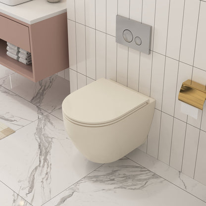 LIBERTY Wall-Hung Elongated Toilet, 1.1/1.6GPF Siphon Flushing with Multiple Colors