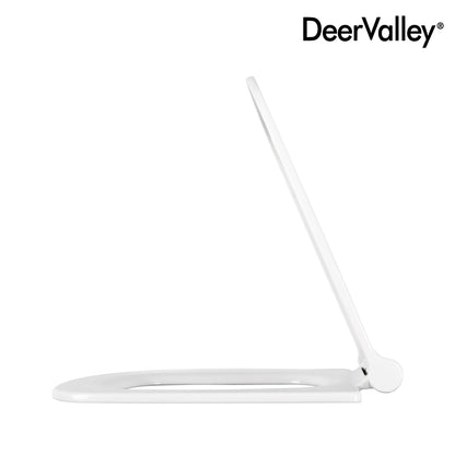 DeerValley DV-F0071S11 Quick-Release Soft-Close Square Plastic Polypropylene (PP) Toilet Seat  (Fit with DV-1F0071/DV-1F0072)