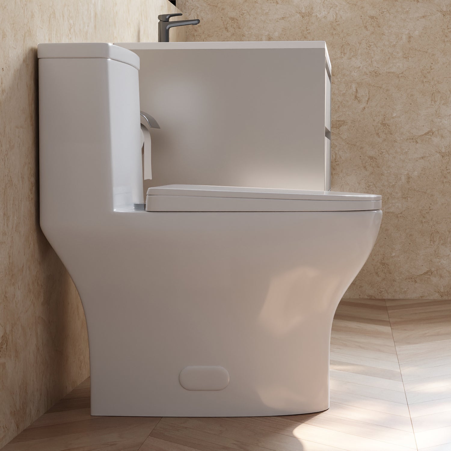 ALLY One-Piece Elongated Toilet, 12" Rough-in Dual-Flush