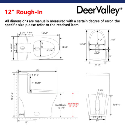 ALLY One-Piece Elongated Toilet, 12" Rough-in Dual-Flush
