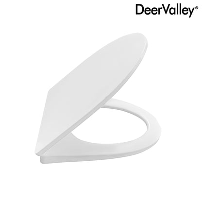 DeerValley DV-F0073S11 Quite-Close Easy to Install Plastic Polypropylene Toilet Seat (Fit with DV-1F0073)