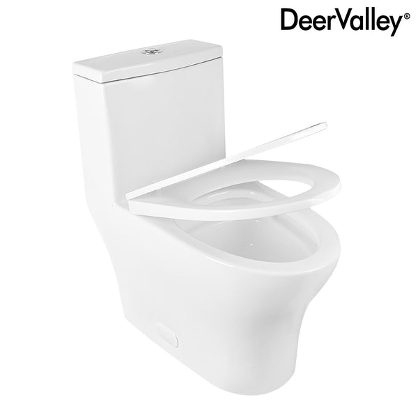 DeerValley DV-F0073S11 Quite-Close Easy to Install Plastic Polypropylene Toilet Seat (Fit with DV-1F0073)
