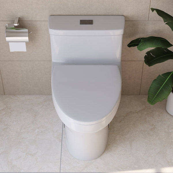 DeerValley DV-1F0075 Prism Dual-Flush Elongated Comfortable Seat Height One-Piece Toilet (Seat Included)