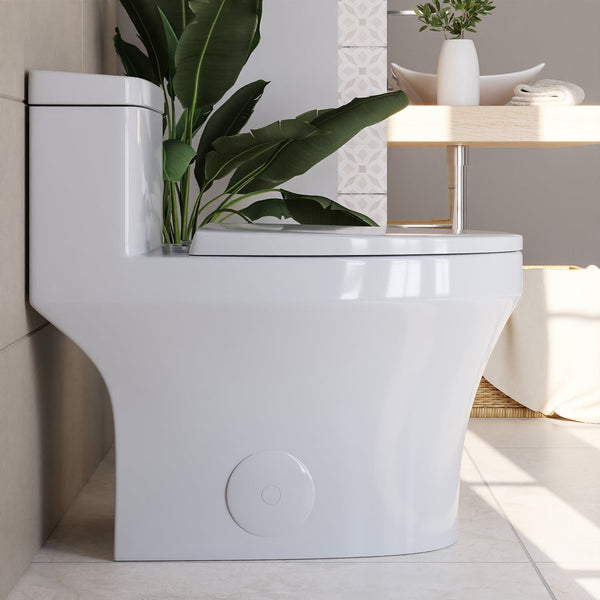 DeerValley DV-1F0075 Prism Dual-Flush Elongated Comfortable Seat Height One-Piece Toilet (Seat Included)