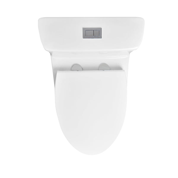 DeerValley DV-1F0075 Prism Dual-Flush Elongated Comfortable Seat Height One-Piece Toilet (Seat Included)