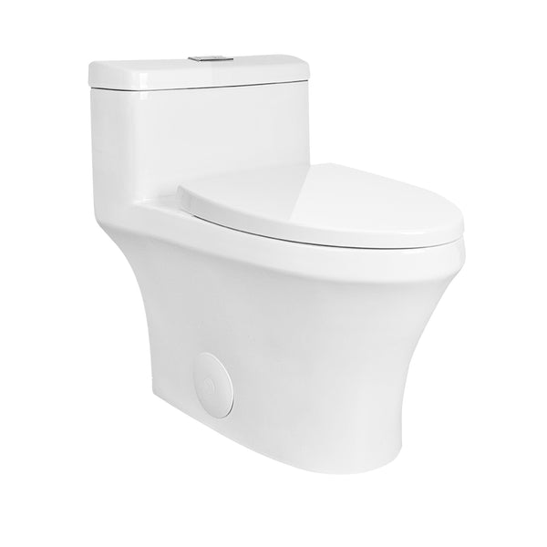 DeerValley DV-1F0075 Prism Dual-Flush Elongated Comfortable Seat Height One-Piece Toilet (Seat Included)