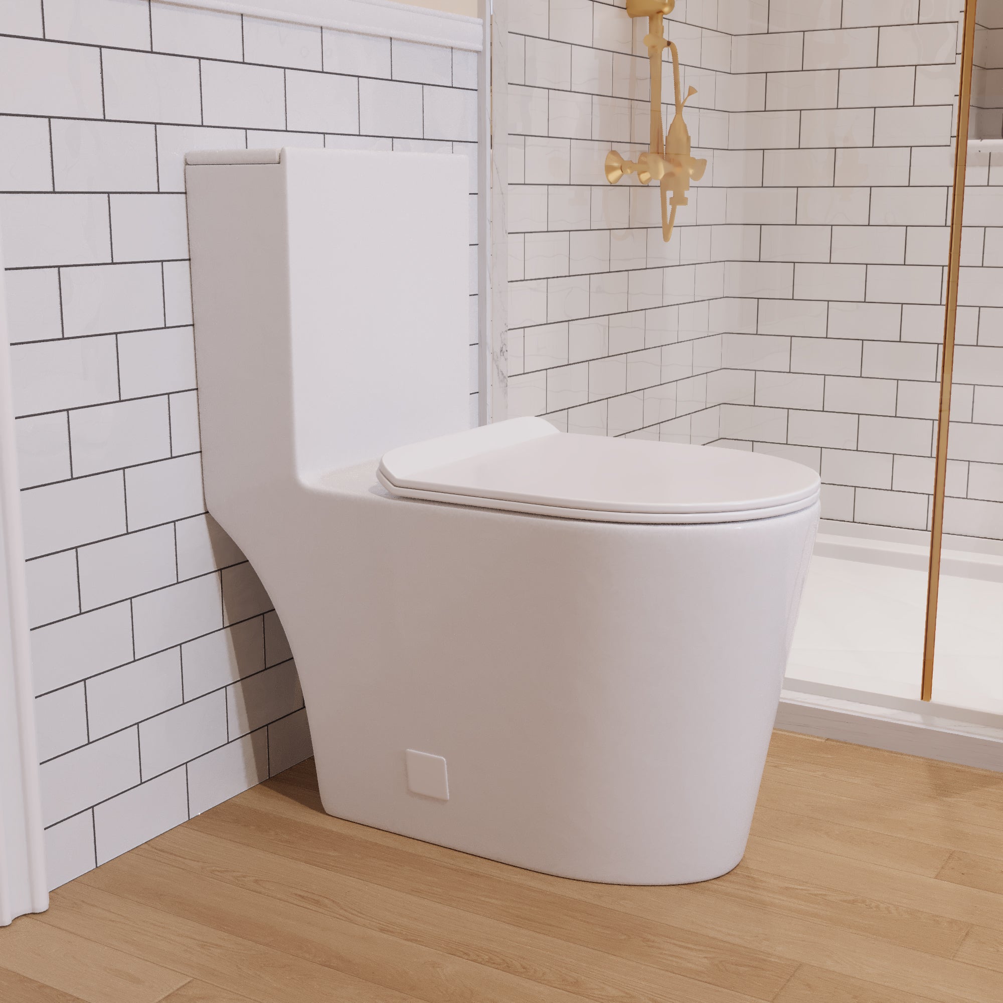 One-Piece Elongated Toilet, 1.19/0.85 GPF Dual-Flush