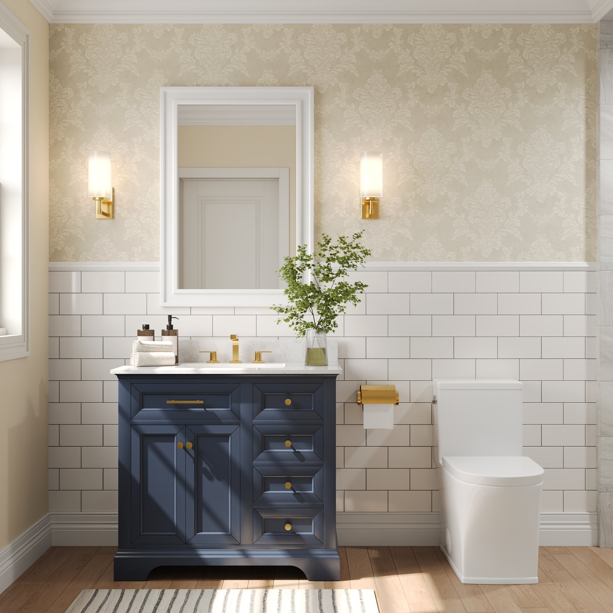 One-Piece Elongated Toilet, Dual-Flush Glazed Surface with Multiple Types