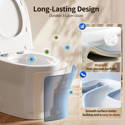 DeerValley DV-1F0250 One-Piece Toilet Soft-Close Seat Skirted Design Dual Flush