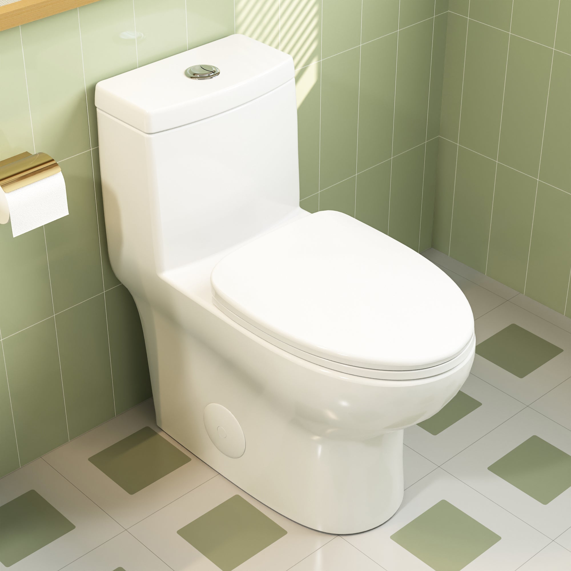 ALLY One-Piece Elongated Toilet, Dual Flush Standard-Size with Multiple Colors