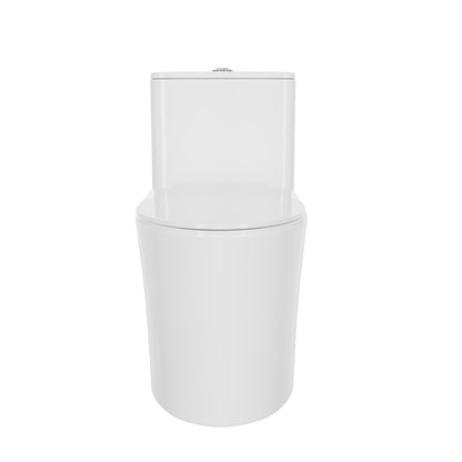 DeerValley Elongated One-Piece Toilet, 1.1/1.6 GPF Dual Flush, White Modern Skirted Toilet with Soft-Close Seat (Seat Included)