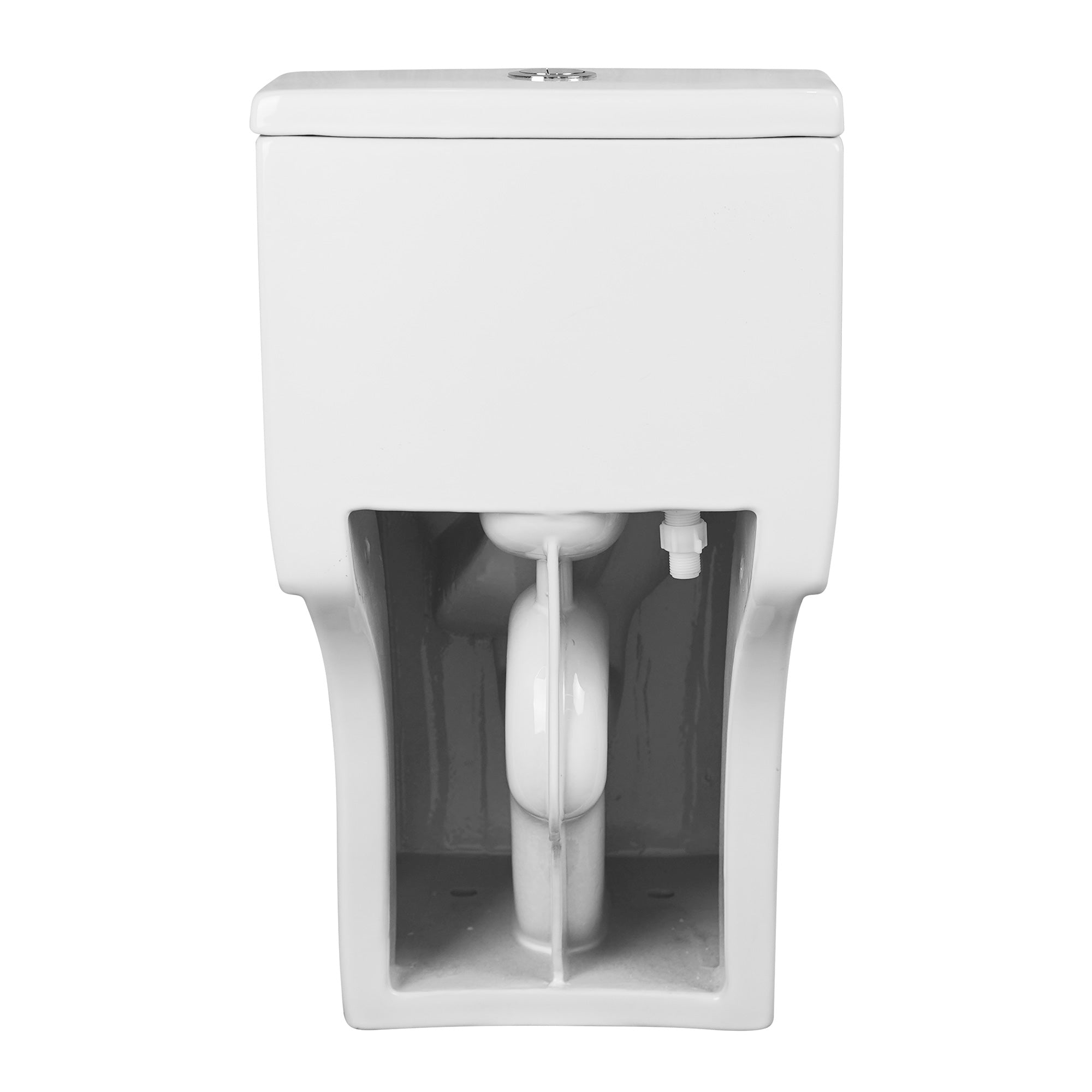 DeerValley One Piece Elongated Toilet, 1/1.28 GPF Dual Flush Rimless Bowl White Toilet with ADA Comfort Seat Height (Seat Included),DV-1F0437