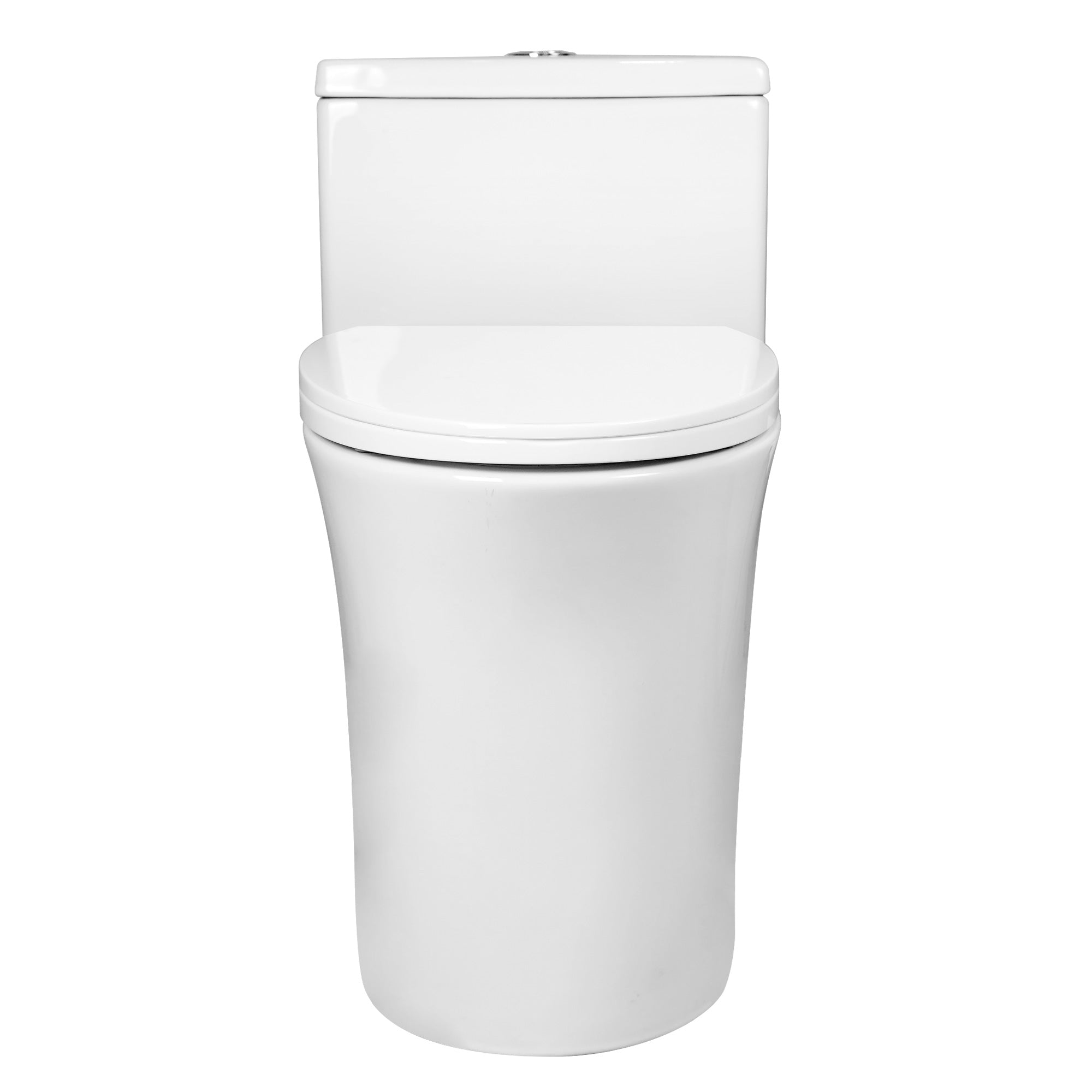DeerValley One Piece Elongated Toilet, 1/1.28 GPF Dual Flush Rimless Bowl White Toilet with ADA Comfort Seat Height (Seat Included),DV-1F0437