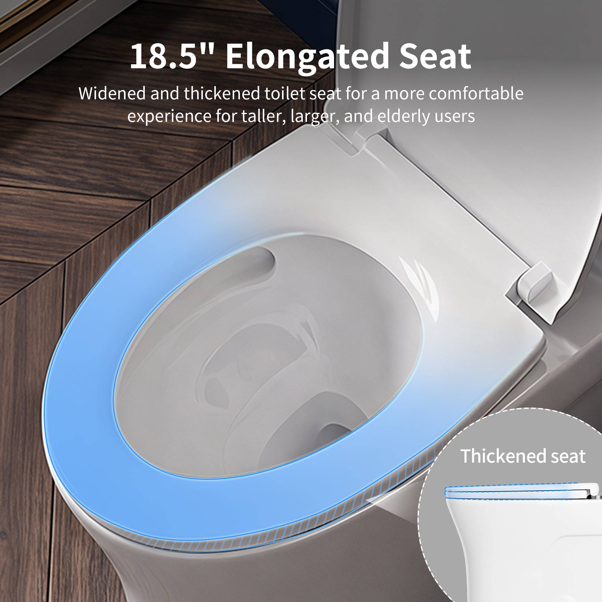 DeerValley DV-1F0437 One Piece Elongated Toilet – Dual Flush & Rimless, ADA Height, Seat Included