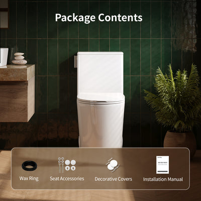 DeerValley DV-1F0470 One-Piece Toilet, Self-Cleaning Glaze & Dual Flush System