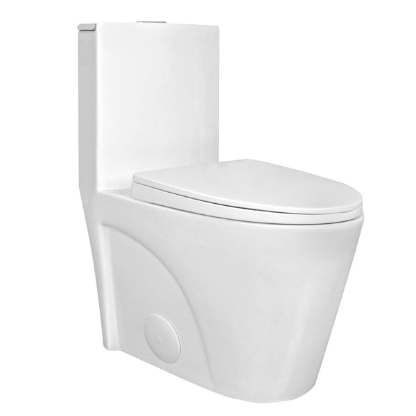 DeerValley DV-1F52102 Ace 1.6 GPF Dual-Flush Elongated One-Piece Toilet (Seat Included)