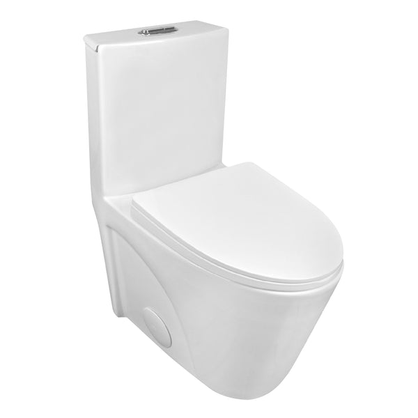DeerValley DV-1F52102 Ace 1.6 GPF Dual-Flush Elongated One-Piece Toilet (Seat Included)