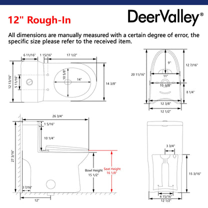 SYMMETRY One Piece Elongated Toilet, 1.1/1.6 GPF Dual-Flush