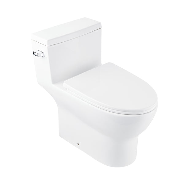 CONCORD One-Piece Elongated Toilet, 1.28 GPF Single-Flush