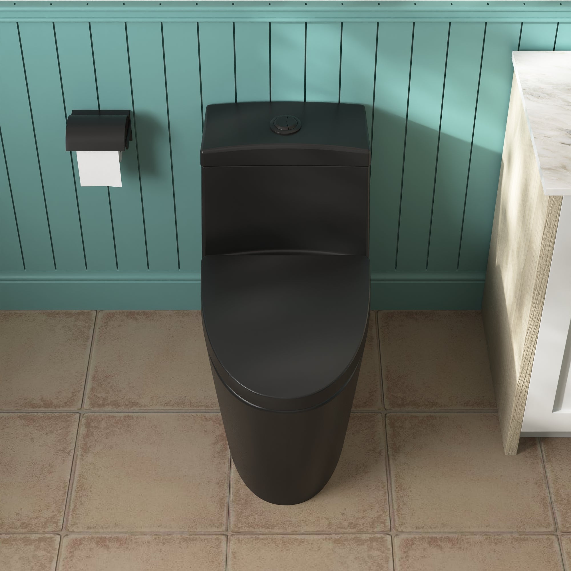DeerValley DV-1F52636 Prism Dual-Flush Elongated One-Piece Toilet