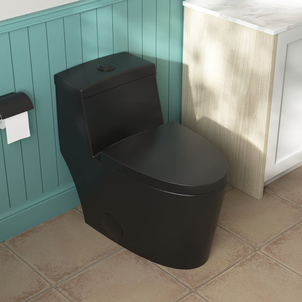 PRISM One-Piece Elongated Toilet, Dual-Flush Glazed Surface with Multiple Colors