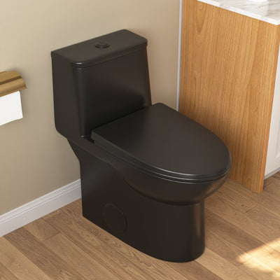 Deervalley DV-1F52677 One-Piece Elongated Toilet, Dual-Flush Full-Size with Multiple Colors