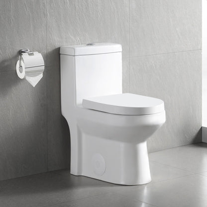 DeerValley Bath DeerValley DV-1F52812 Liberty Dual-Flush Elongated One-Piece Toilet (Seat Included) Toilet