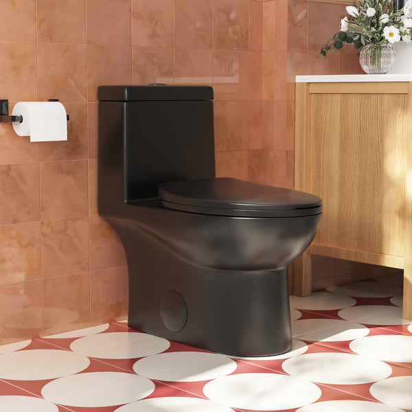 DV-1F52816 Ally Elongated One-Piece Toilet with Multi Colors, 1.1/1.6GPF Dual-Flush