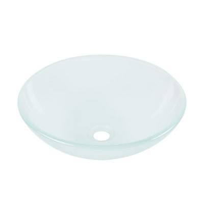 DeerValley Bath DeerValley DV-1G0007 Glass Circular Vessel Bathroom Sink Vessel Sink