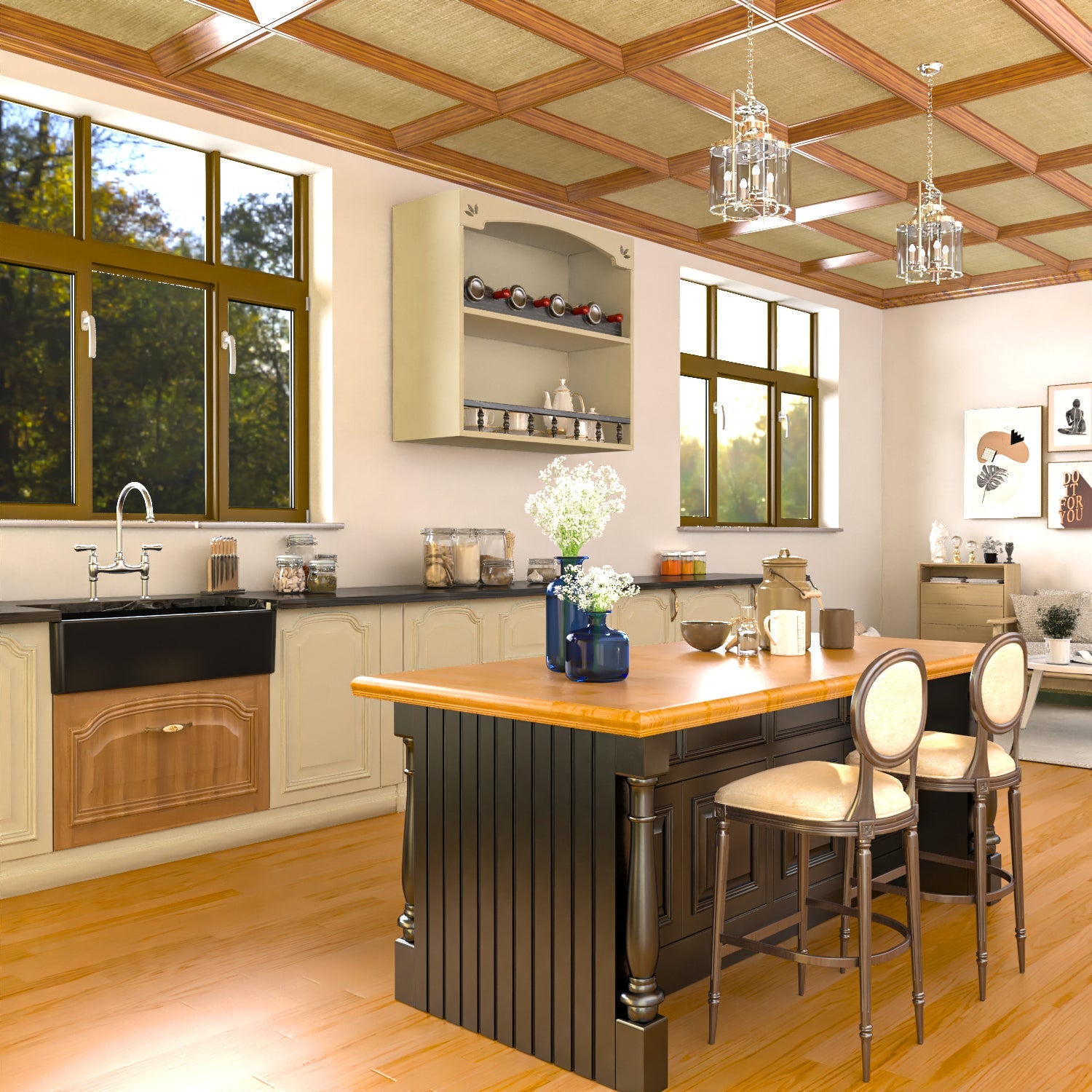 GROVE 36" L x 18" W Rectangular Farmhouse Kitchen Sink, Large Capacity